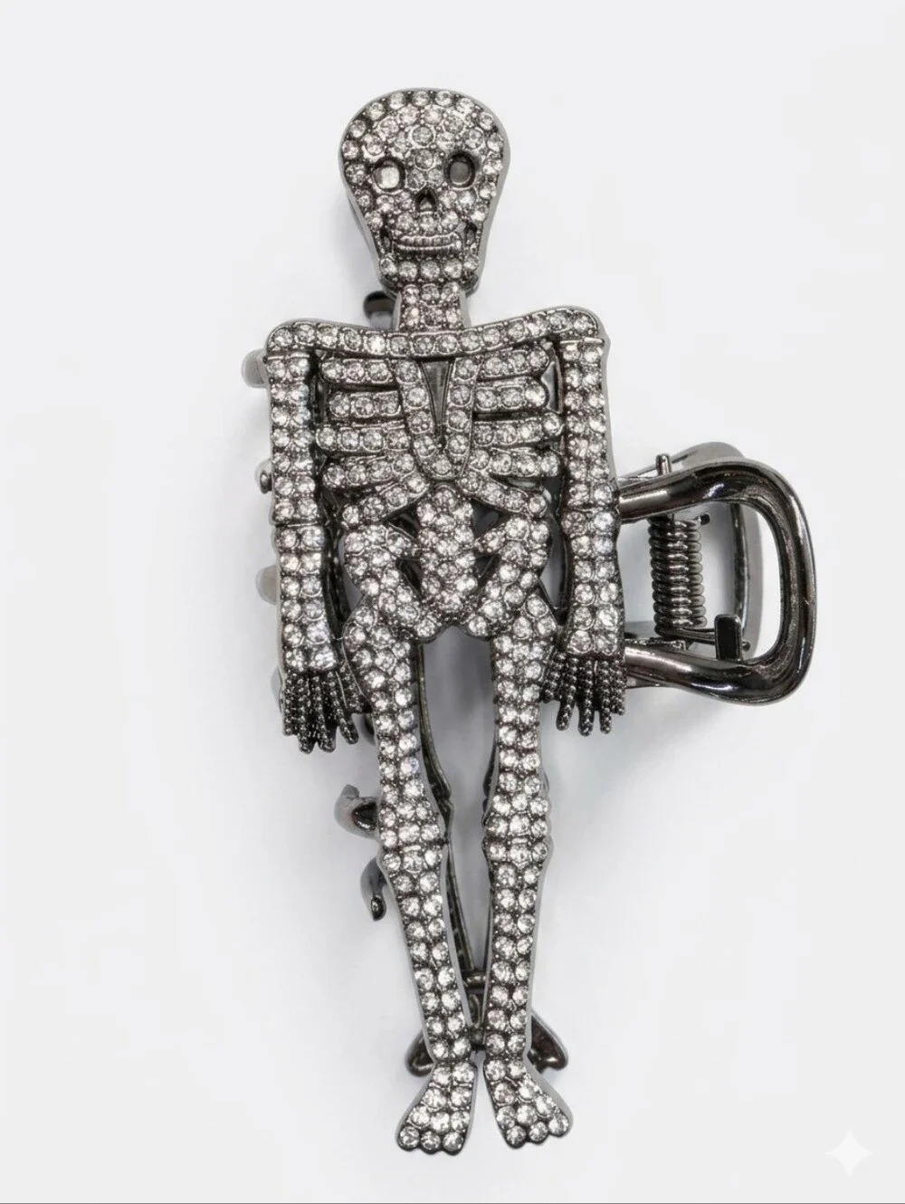 🔹️NWT Skeleton Shimmery Rhinestone Metal Claw Hair Clip